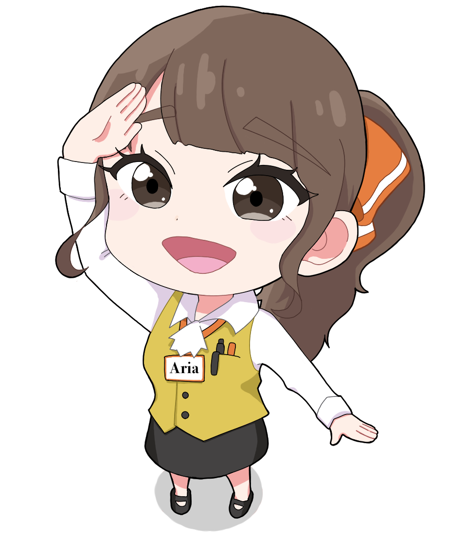 案内するアリアちゃん