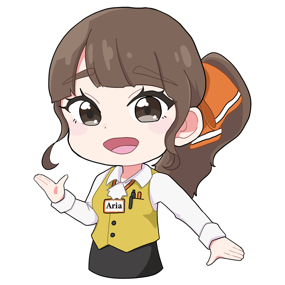案内するアリアちゃん